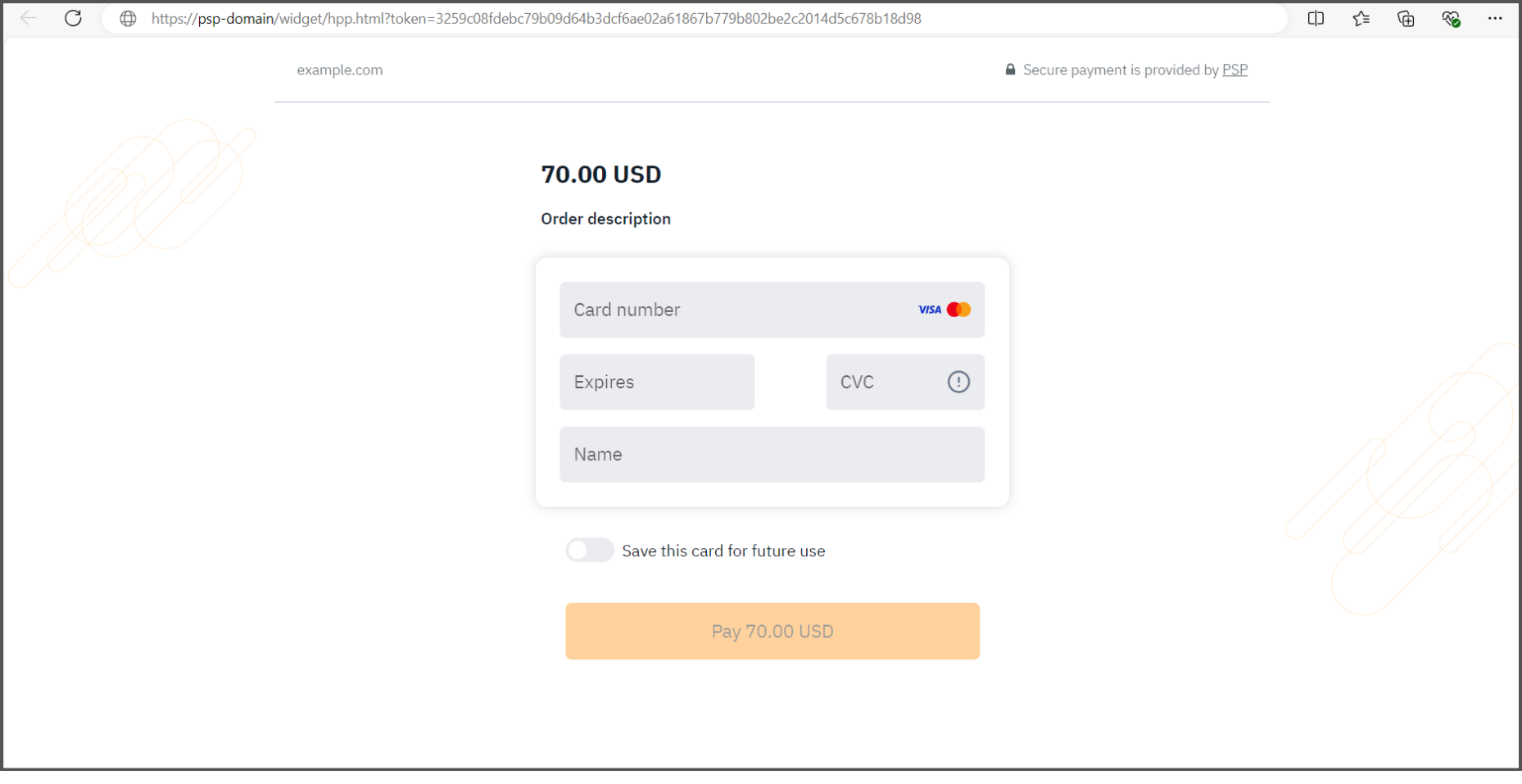 Payment page on 2can domain